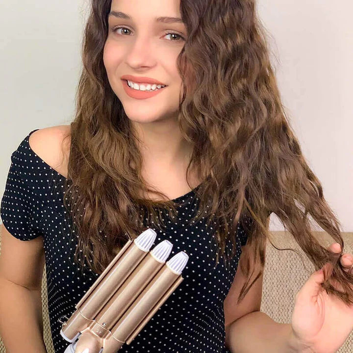 Rizador Ondulador Triple Cilindro | Ondas de Peluquería en Casa