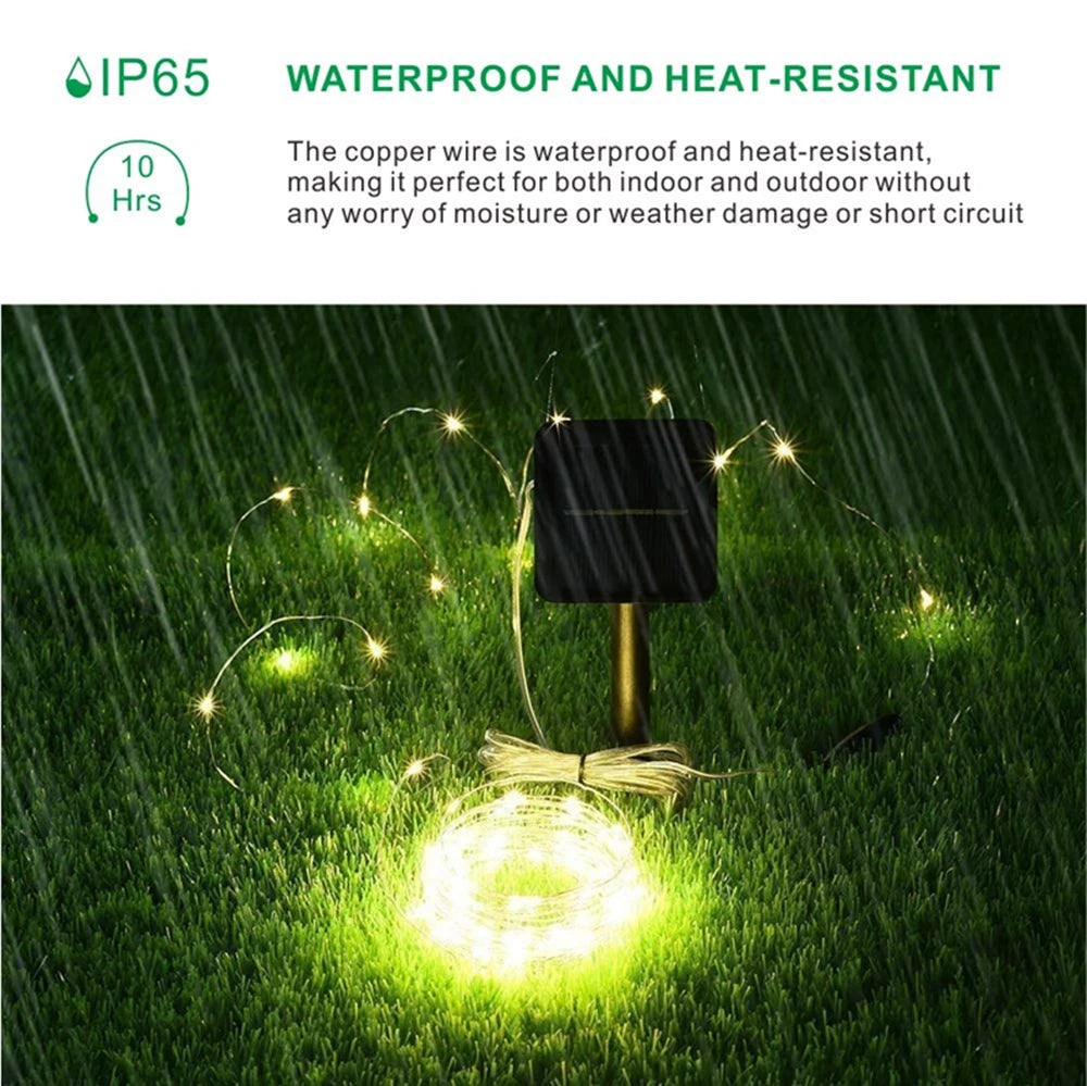 Luces Solares Tipo Hada 10 Metros | Transforma tu Patio Sin Gastar Luz