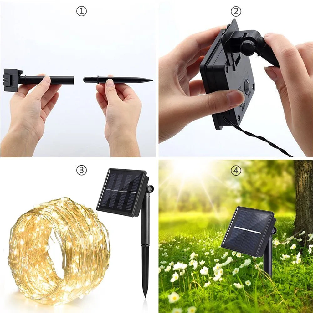 Luces Solares Tipo Hada 10 Metros | Transforma tu Patio Sin Gastar Luz