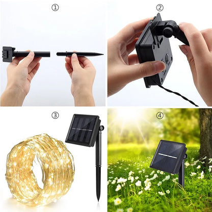 Luces Solares Tipo Hada 10 Metros | Transforma tu Patio Sin Gastar Luz