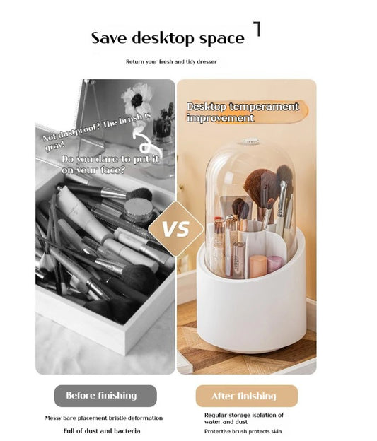 Organizador de Brochas Giratorio 360° | Todo tu Maquillaje a la Vista