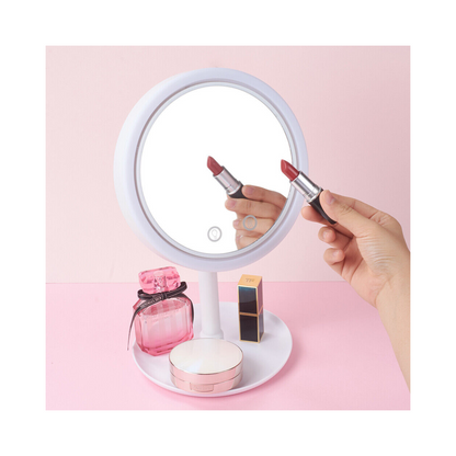Espejo de Maquillaje LED Giratorio | Luz Perfecta a Toda Hora