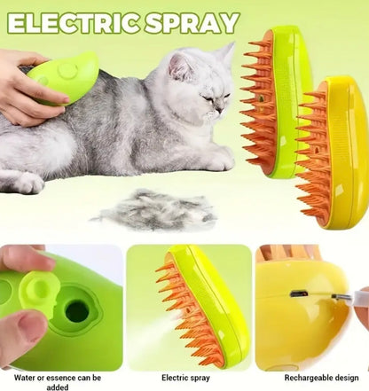Cepillo a Vapor para Mascotas 3 en 1 | Cepilla Sin Pelo Volando por la Casa
