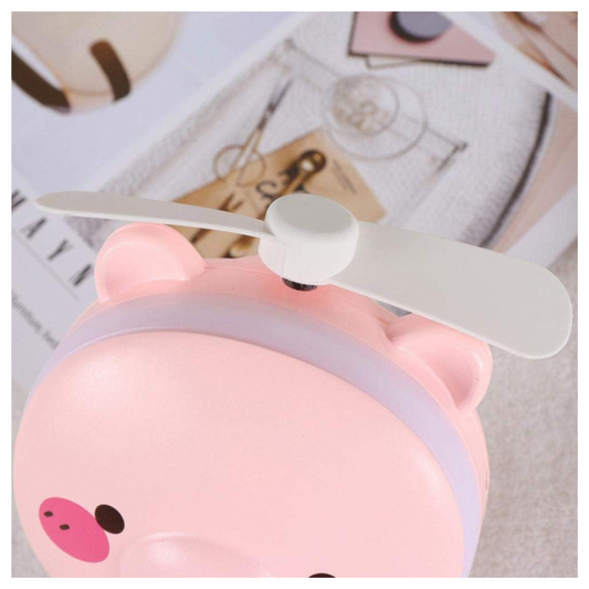 Mini ventilador facial forma de cerdito