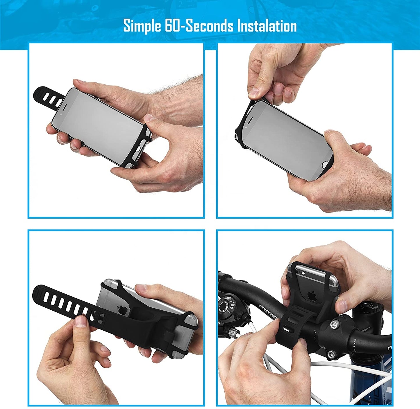 Soporte de Teléfono para Moto y Bicicleta | Firme Aunque Saltes