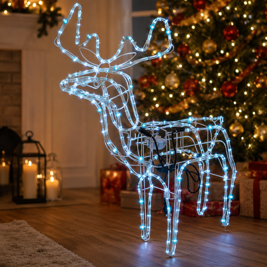 Reno Navideño LED 120cm — Decoración que Ilumina la Navidad
